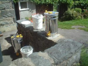 Conwy Beekeepers honey extracting equipment