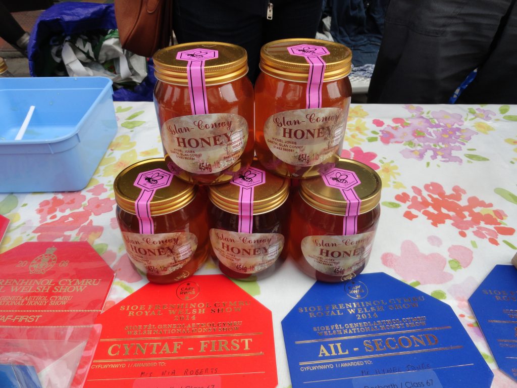 Hywel Jones prize cards at Conwy Honey Fair